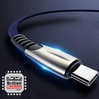 Braided Type C USB Fast Charging Charger Data Cable for OnePlus Huawei Google Blue