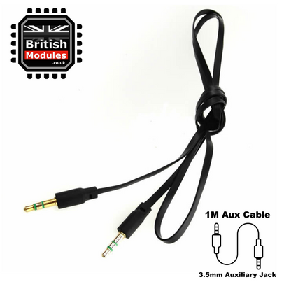 Auxiliary Cable 1M Gold Aux Audio Cable 3.5mm Jack Male Stereo Lead Car PC Phone
