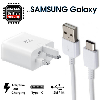 Fast Charger Plug & Cable Type-C for Samsung Galaxy S8 S8+ S9 S10 Plus Note 8 9